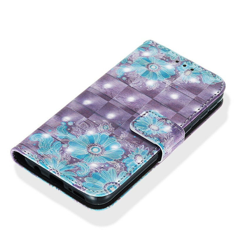 Housse Samsung Galaxy A20e Fleurs Bleues Housse Samsung Galaxy A20e Fleurs Bleues