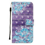 Housse Samsung Galaxy A20e Fleurs Bleues Housse Samsung Galaxy A20e Fleurs Bleues