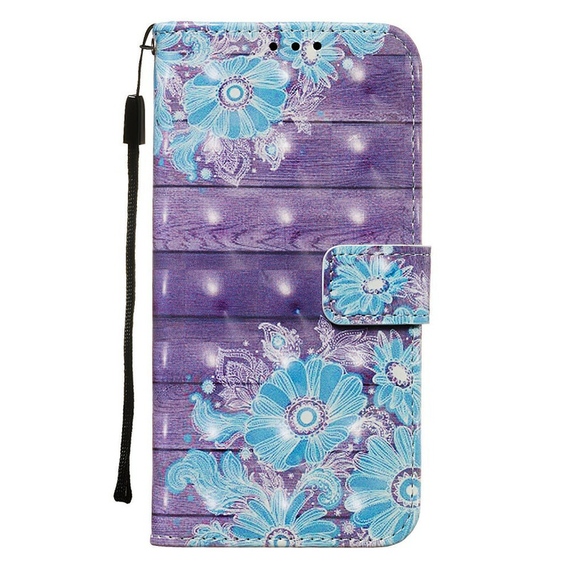 Housse Samsung Galaxy A20e Fleurs Bleues Housse Samsung Galaxy A20e Fleurs Bleues