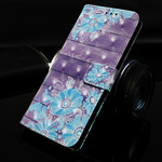 Housse Samsung Galaxy A20e Fleurs Bleues Housse Samsung Galaxy A20e Fleurs Bleues