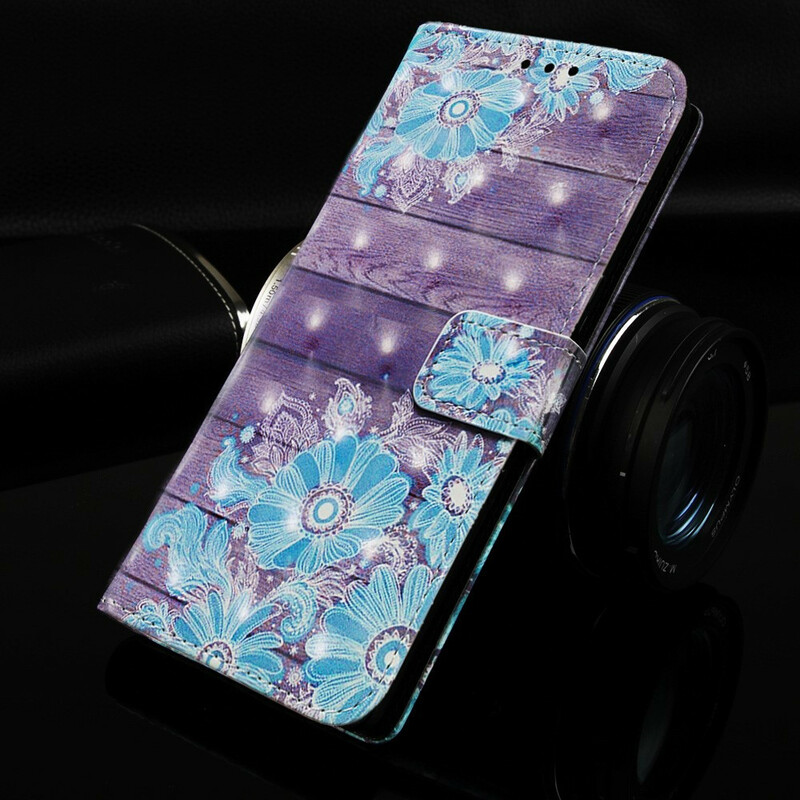 Housse Samsung Galaxy A20e Fleurs Bleues Housse Samsung Galaxy A20e Fleurs Bleues
