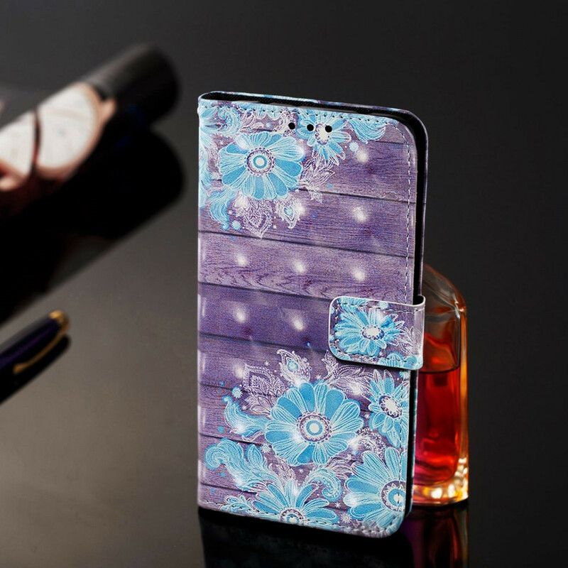 Housse Samsung Galaxy A20e Fleurs Bleues Housse Samsung Galaxy A20e Fleurs Bleues