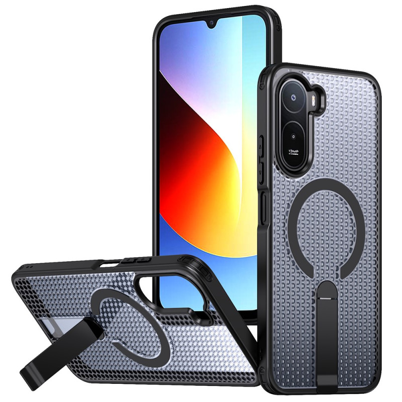 Coque Xiaomi Redmi A7 Pro / Poco C81 Pro Magnétique Quadrillée avec Support