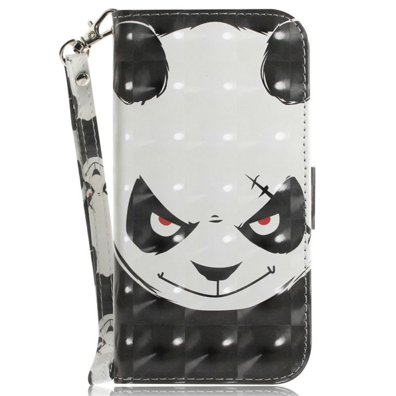 Housse Poco F9 Ultra Panda à Lanière