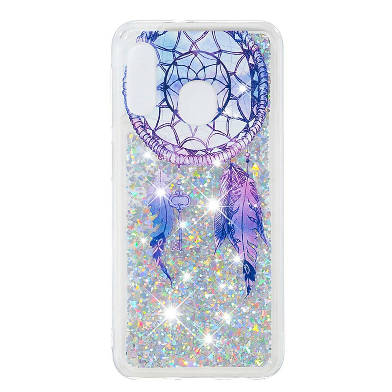 Coque Samsung Galaxy A20e Attrape Rêves Bleu Paillettes Coque Samsung Galaxy A20e Attrape Rêves Bleu Paillettes