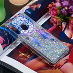 Coque Samsung Galaxy A20e Attrape Rêves Bleu Paillettes Coque Samsung Galaxy A20e Attrape Rêves Bleu Paillettes