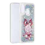 Coque Samsung Galaxy A20e Hibou Rouge Paillettes Coque Samsung Galaxy A20e Hibou Rouge Paillettes