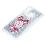 Coque Samsung Galaxy A20e Hibou Rouge Paillettes Coque Samsung Galaxy A20e Hibou Rouge Paillettes