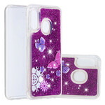 Coque Samsung Galaxy A20e Papillons Violets Paillettes Coque Samsung Galaxy A20e Papillons Violets Paillettes
