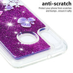 Coque Samsung Galaxy A20e Papillons Violets Paillettes Coque Samsung Galaxy A20e Papillons Violets Paillettes