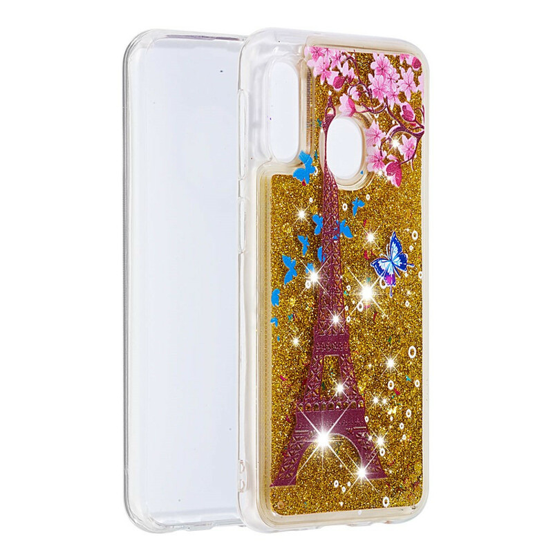 Coque Samsung Galaxy A20e Tour Eiffel Paillettes Dorées Coque Samsung Galaxy A20e Tour Eiffel Paillettes Dorées