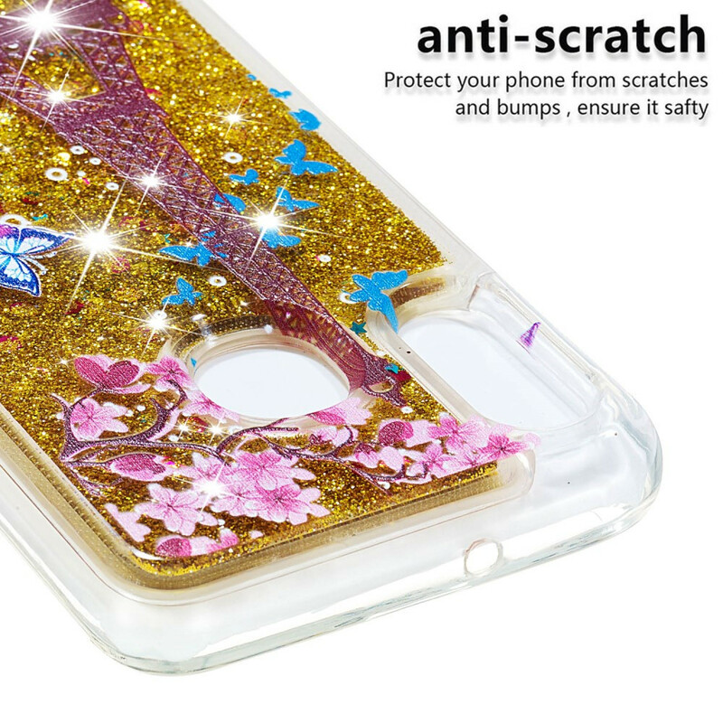 Coque Samsung Galaxy A20e Tour Eiffel Paillettes Dorées Coque Samsung Galaxy A20e Tour Eiffel Paillettes Dorées