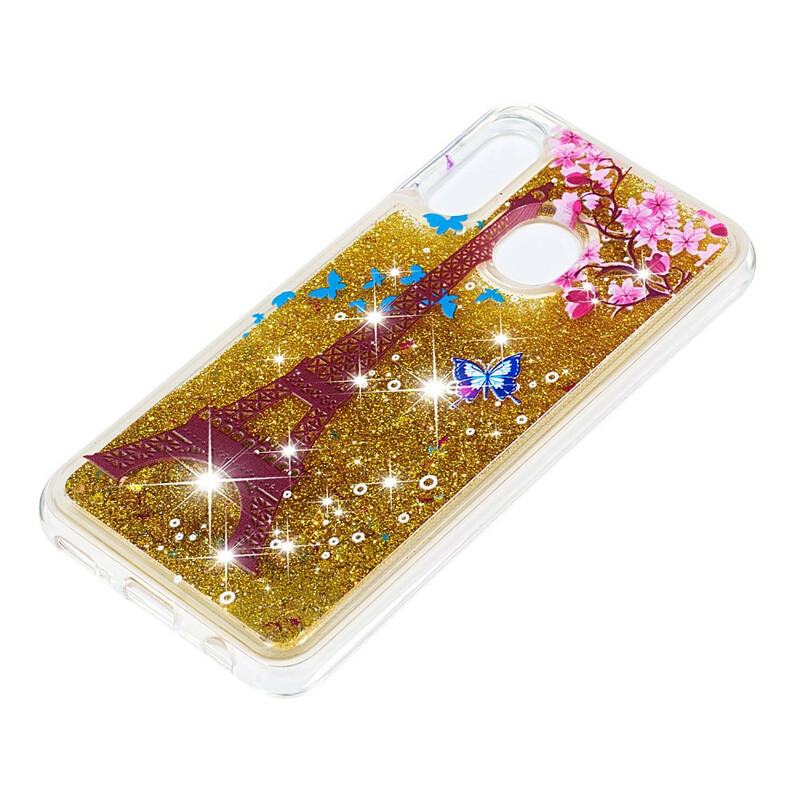 Coque Samsung Galaxy A20e Tour Eiffel Paillettes Dorées Coque Samsung Galaxy A20e Tour Eiffel Paillettes Dorées