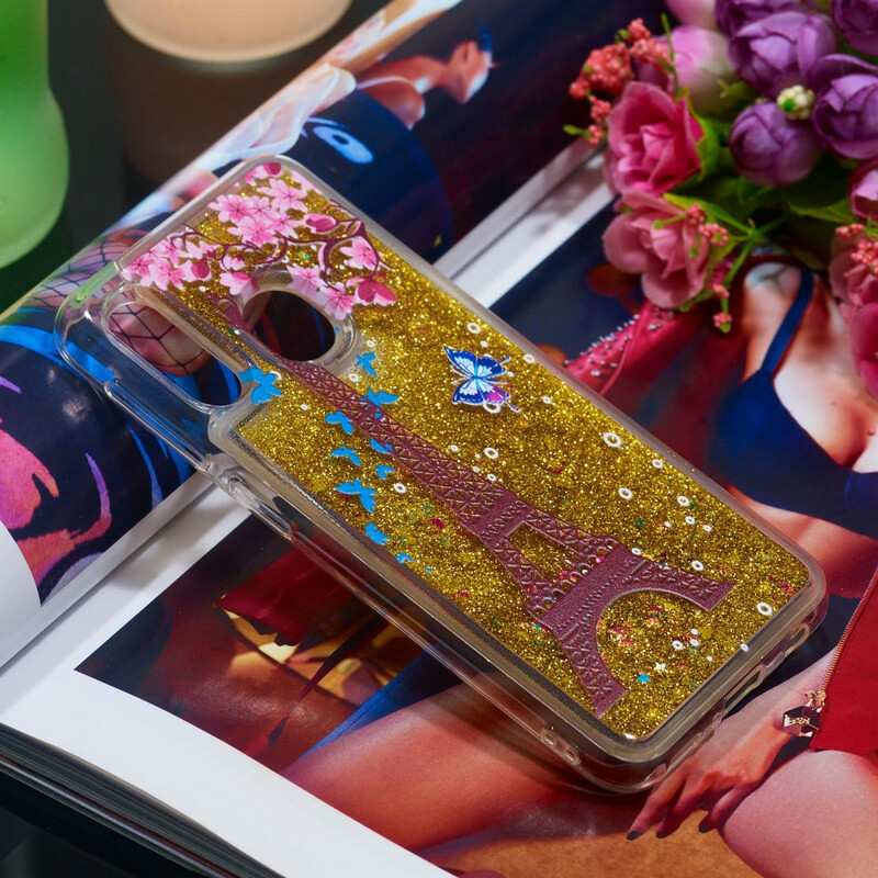 Coque Samsung Galaxy A20e Tour Eiffel Paillettes Dorées Coque Samsung Galaxy A20e Tour Eiffel Paillettes Dorées