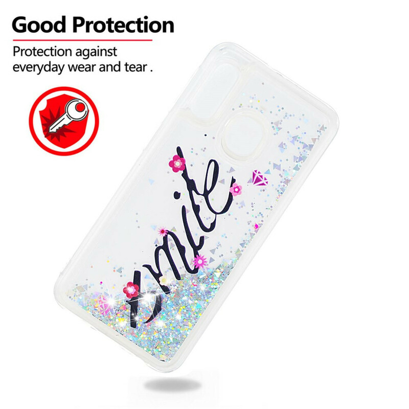 Coque Samsung Galaxy A20e Smile dans la Paillettes Coque Samsung Galaxy A20e Smile dans la Paillettes