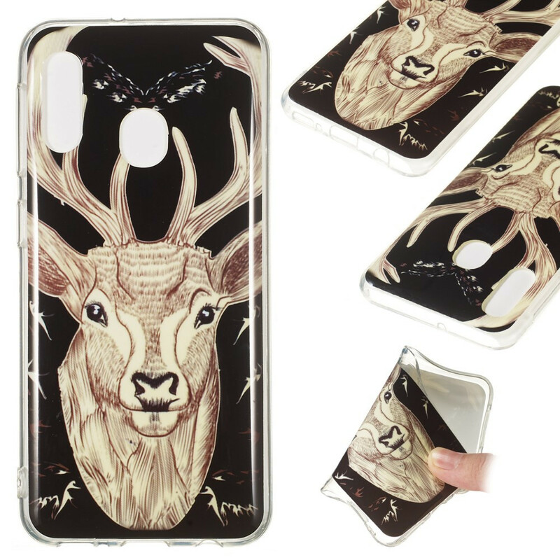 Coque Samsung Galaxy A20e Cerf Majestueux Fluorescente Coque Samsung Galaxy A20e Cerf Majestueux Fluorescente
