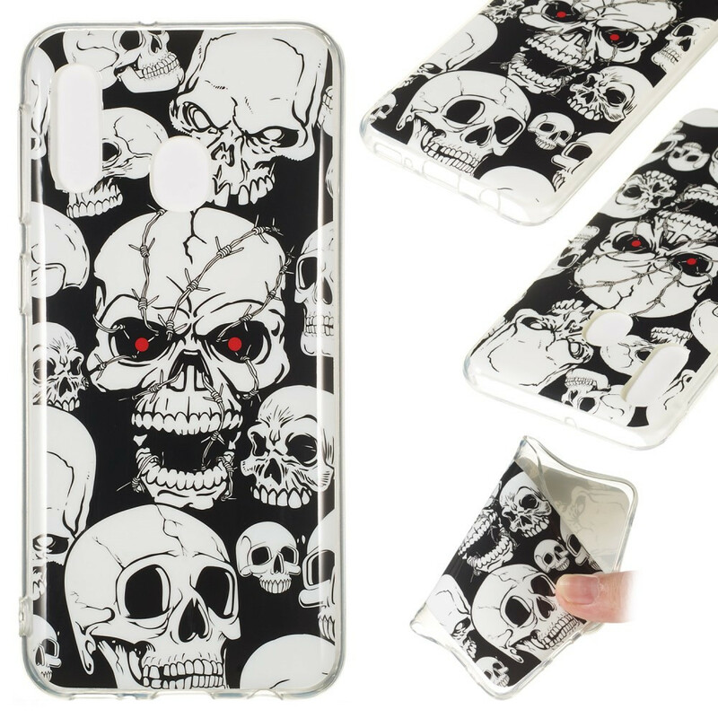 Coque Samsung Galaxy A20e Attention Têtes de Mort Fluorescente Coque Samsung Galaxy A20e Attention Têtes de Mort Fluorescente
