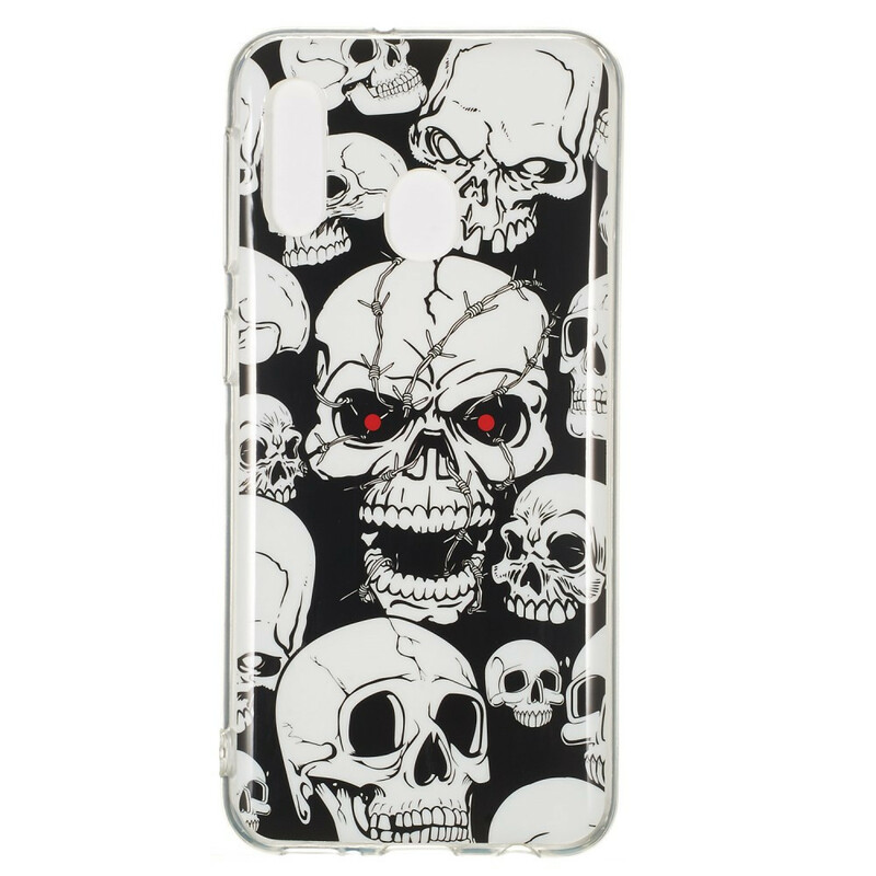 Coque Samsung Galaxy A20e Attention Têtes de Mort Fluorescente Coque Samsung Galaxy A20e Attention Têtes de Mort Fluorescente