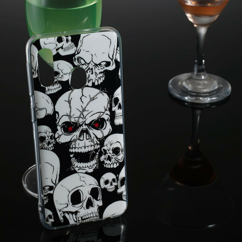 Coque Samsung Galaxy A20e Attention Têtes de Mort Fluorescente Coque Samsung Galaxy A20e Attention Têtes de Mort Fluorescente