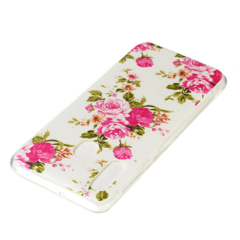 Coque Samsung Galaxy A20e Fleurs Liberty Fluorescente Coque Samsung Galaxy A20e Fleurs Liberty Fluorescente
