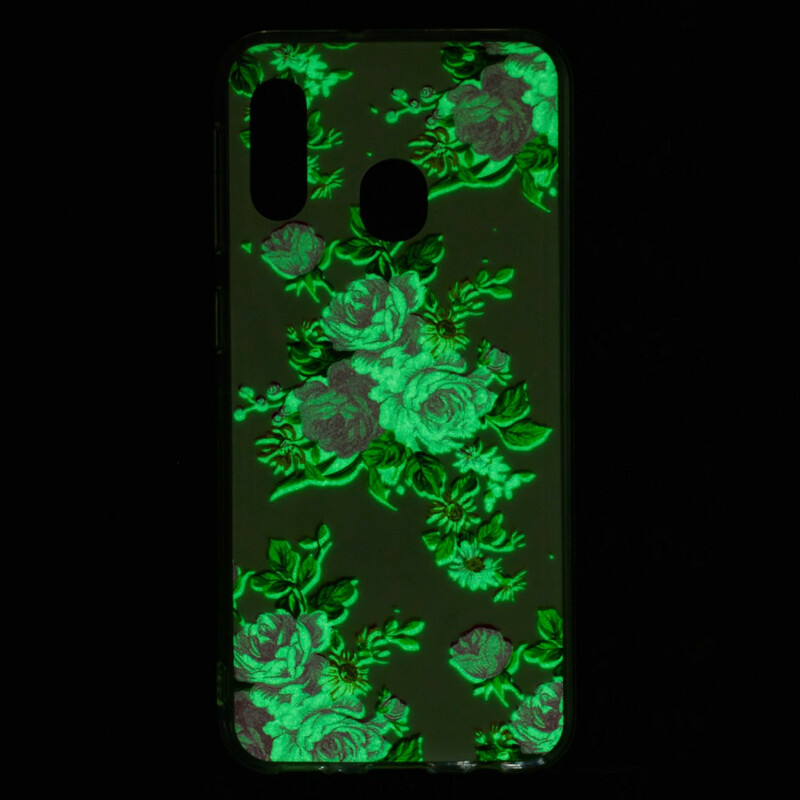 Coque Samsung Galaxy A20e Fleurs Liberty Fluorescente Coque Samsung Galaxy A20e Fleurs Liberty Fluorescente