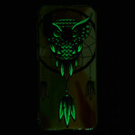 Coque Samsung Galaxy A20e Attrape Rêves Hibou Fluorescente