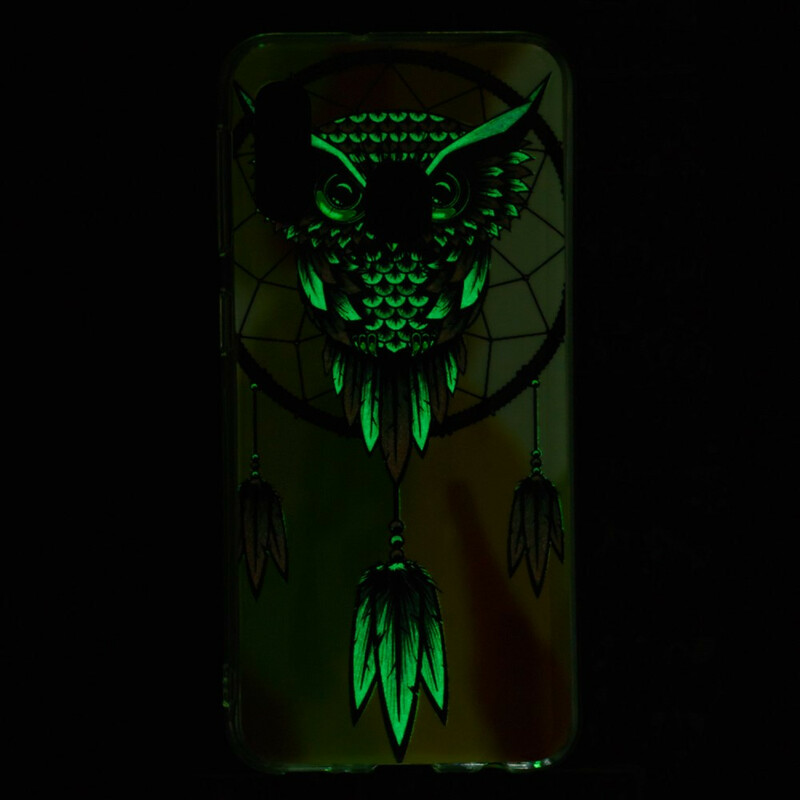 Coque Samsung Galaxy A20e Attrape Rêves Hibou Fluorescente