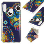 Coque Samsung Galaxy A20e Hibou Mandala Fluorescente Coque Samsung Galaxy A20e Hibou Mandala Fluorescente
