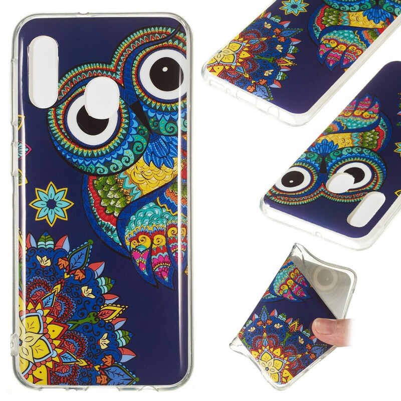 Coque Samsung Galaxy A20e Hibou Mandala Fluorescente Coque Samsung Galaxy A20e Hibou Mandala Fluorescente
