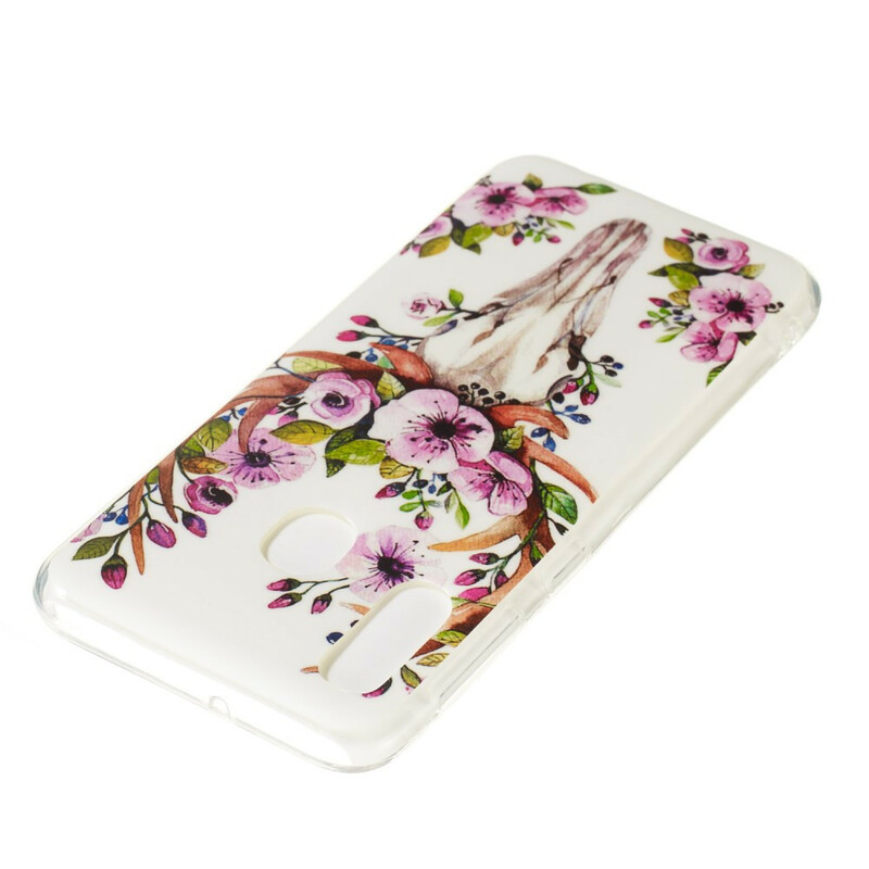 Coque Samsung Galaxy A20e Wapiti Fleuri Fluorescente Coque Samsung Galaxy A20e Wapiti Fleuri Fluorescente