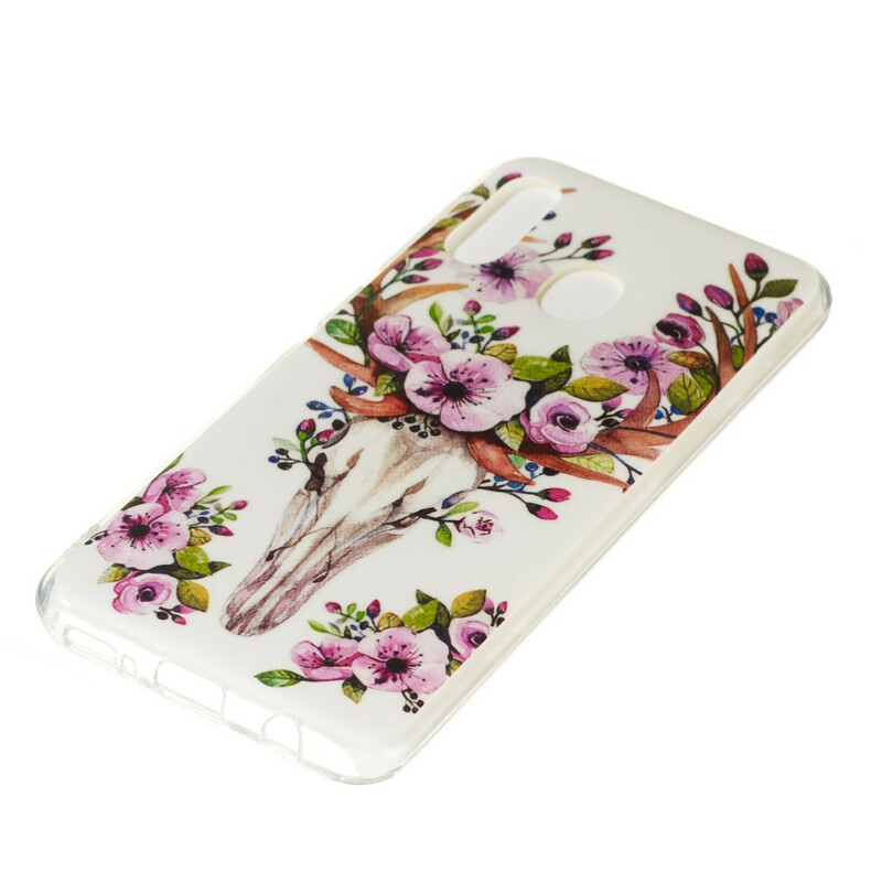Coque Samsung Galaxy A20e Wapiti Fleuri Fluorescente Coque Samsung Galaxy A20e Wapiti Fleuri Fluorescente