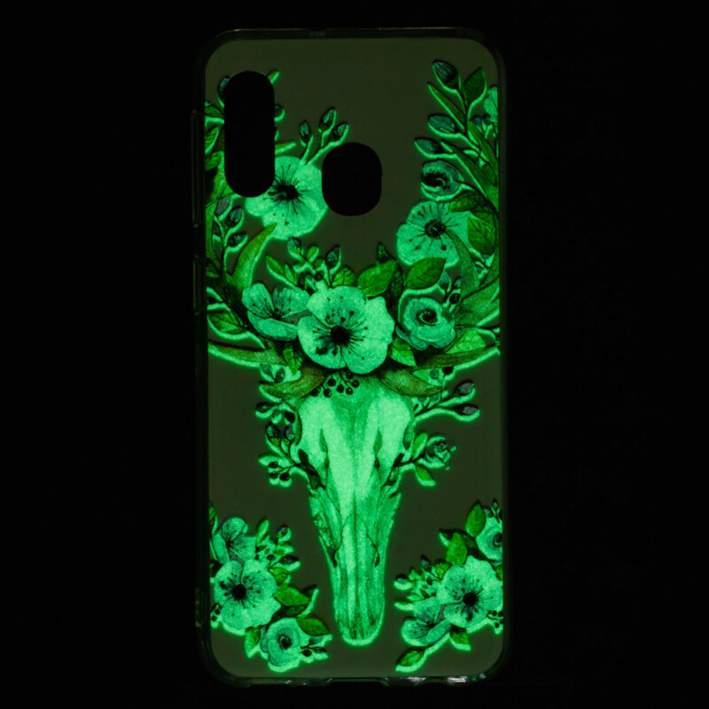 Coque Samsung Galaxy A20e Wapiti Fleuri Fluorescente Coque Samsung Galaxy A20e Wapiti Fleuri Fluorescente