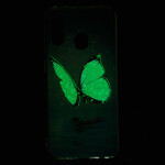 Coque Samsung Galaxy A20e Papillon Bleu Fluorescente Coque Samsung Galaxy A20e Papillon Bleu Fluorescente
