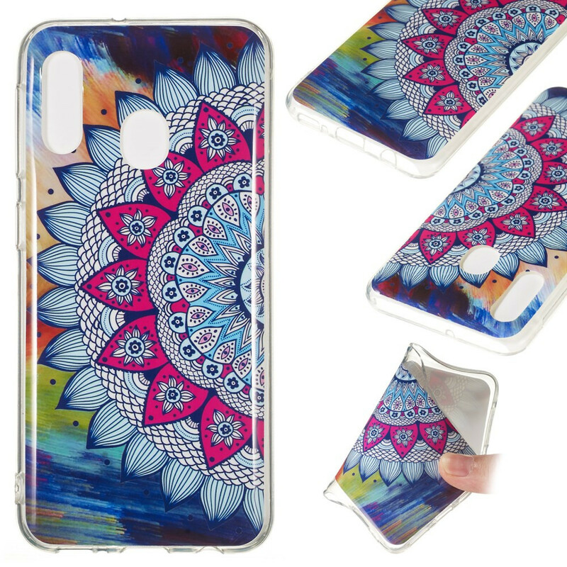 Coque Samsung Galaxy A20e Mandala Coloré Fluorescente Coque Samsung Galaxy A20e Mandala Coloré Fluorescente
