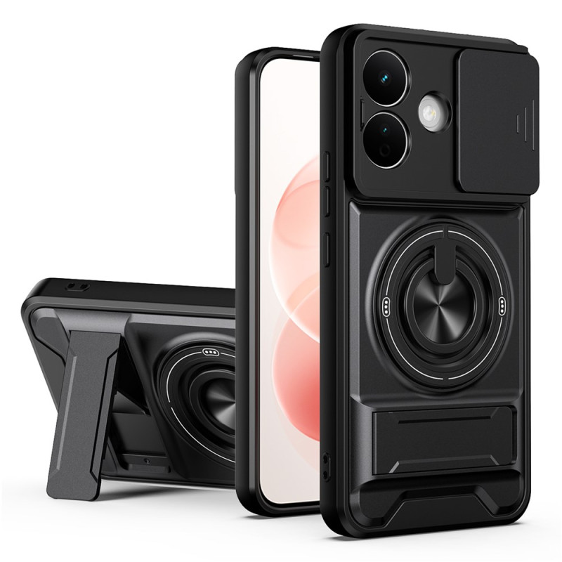 Coque Xiaomi Redmi Note 17 Pro 5G Magnétique avec Anneau-Support Rotatif 360° et Cache Caméra