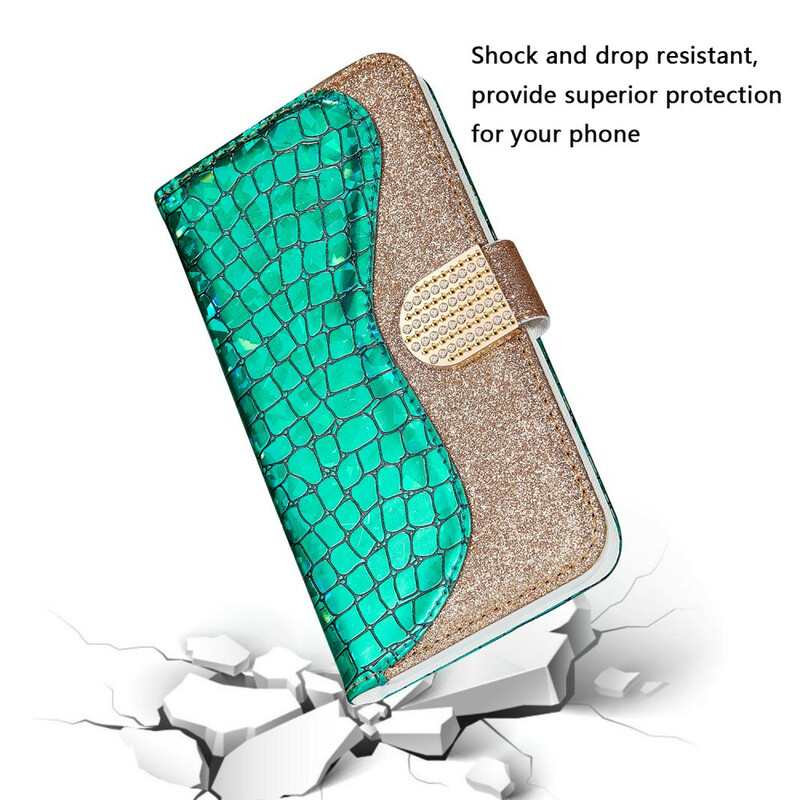 Housse Samsung Galaxy A20e Croco Diamants Housse Samsung Galaxy A20e Croco Diamants
