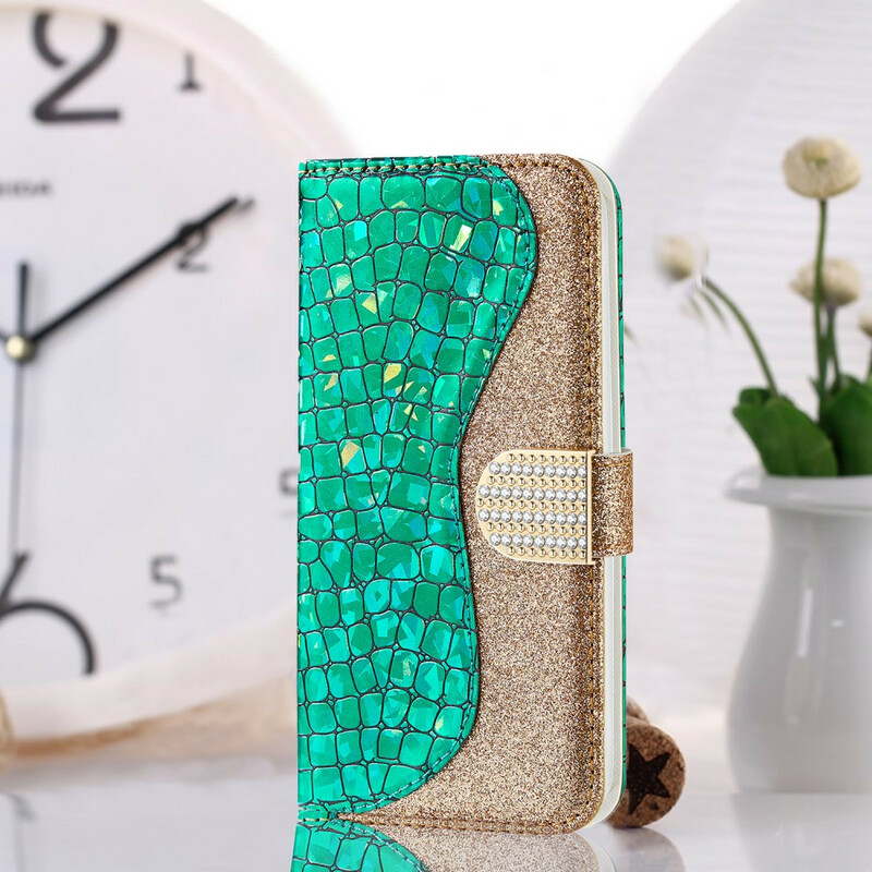 Housse Samsung Galaxy A20e Croco Diamants Housse Samsung Galaxy A20e Croco Diamants