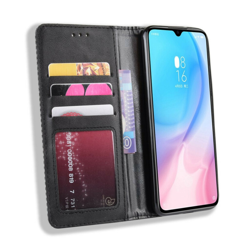 Flip Cover Xiaomi Mi A3 Effet Cuir Vintage Stylisé Flip Cover Xiaomi Mi A3 Effet Cuir Vintage Stylisé