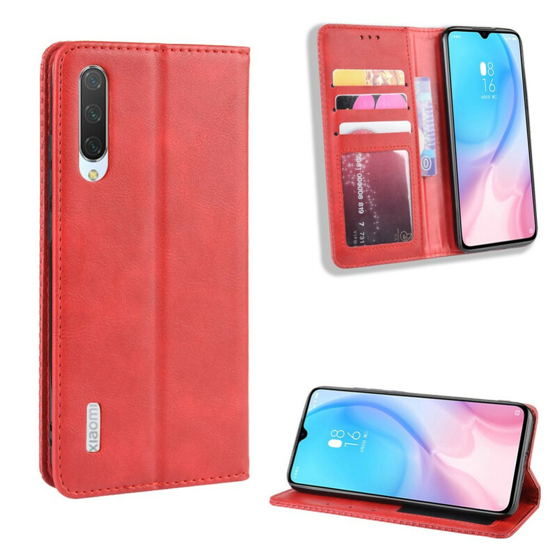 Flip Cover Xiaomi Mi A3 Effet Cuir Vintage Stylisé