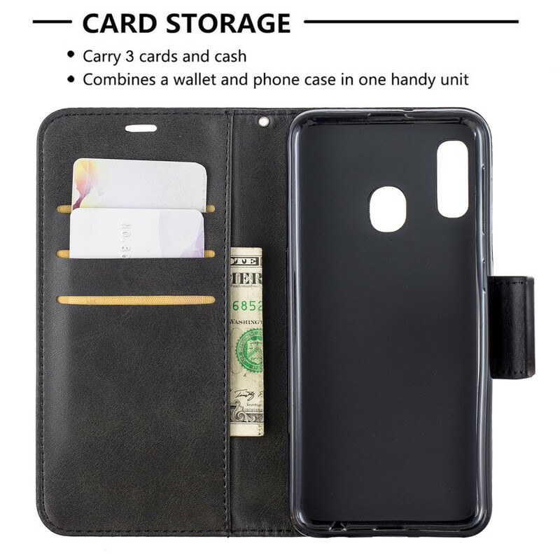 Housse Samsung Galaxy A20e Lisse Rabat Oblique Housse Samsung Galaxy A20e Lisse Rabat Oblique