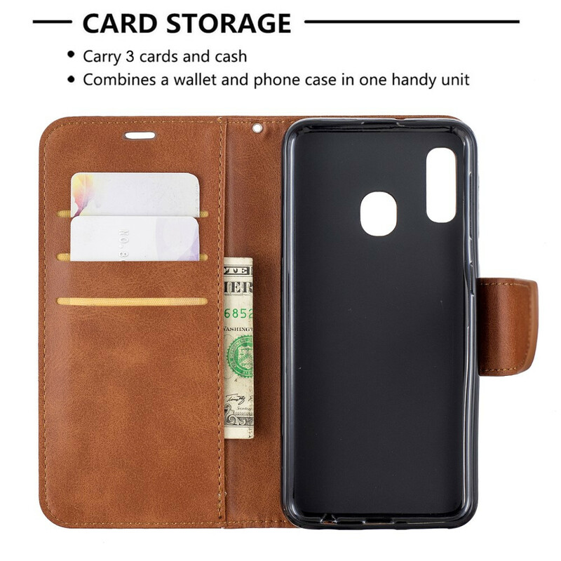 Housse Samsung Galaxy A20e Lisse Rabat Oblique Housse Samsung Galaxy A20e Lisse Rabat Oblique