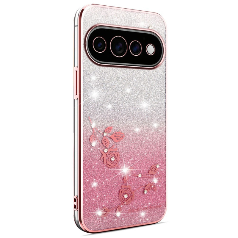 Coque Google Pixel 11 Pro XL Fleurs et Strass KADEM