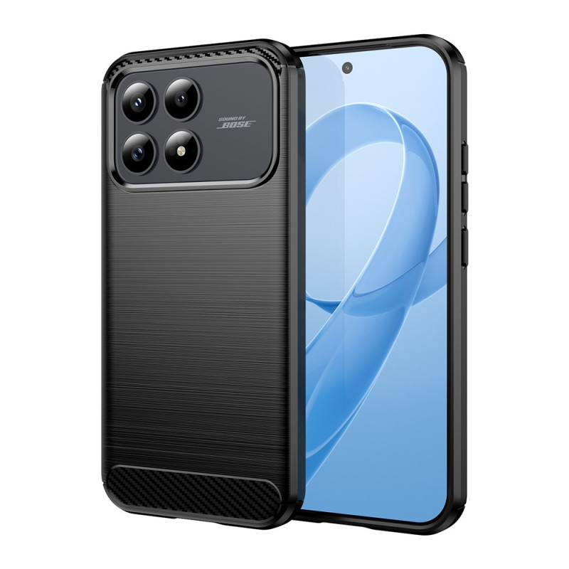 Coque Poco F9 Pro Fibre Carbone Brossée