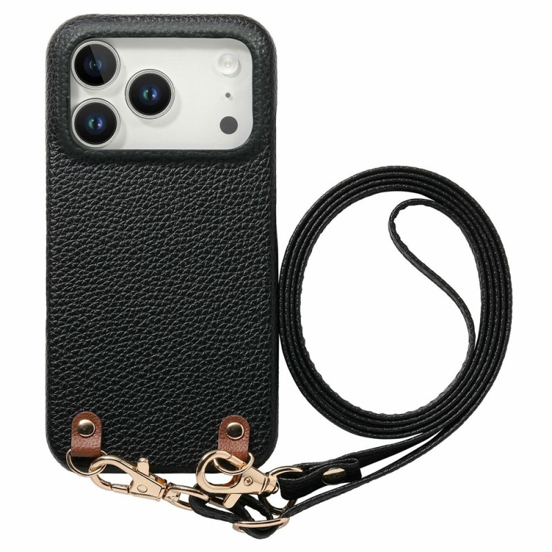Coque à Cordon iPhone 18 Pro / 17 Pro Simili Cuir