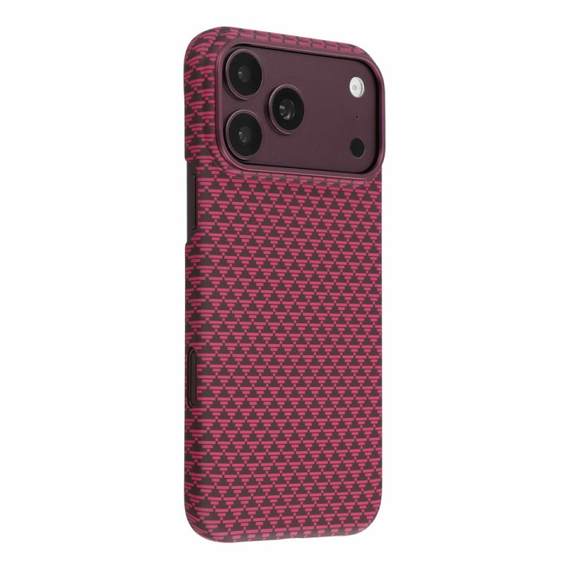 Coque iPhone 18 Pro / 17 Pro Magnétique Fibre de Carbone Motif Triangulaire