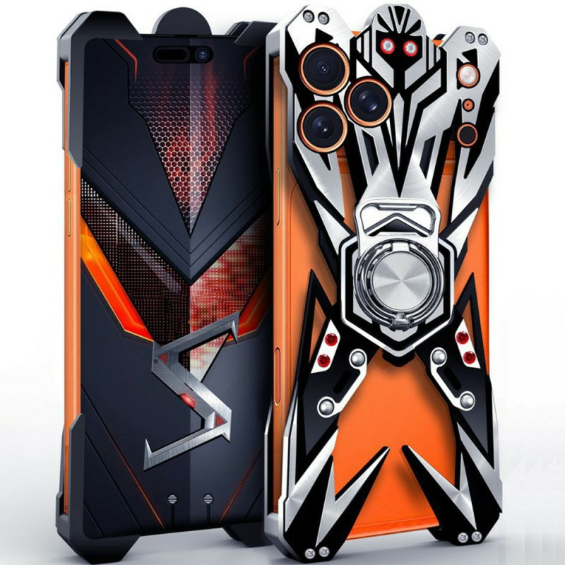 Bumper iPhone 18 Pro / 17 Pro Mécanique en Aluminium avec Support