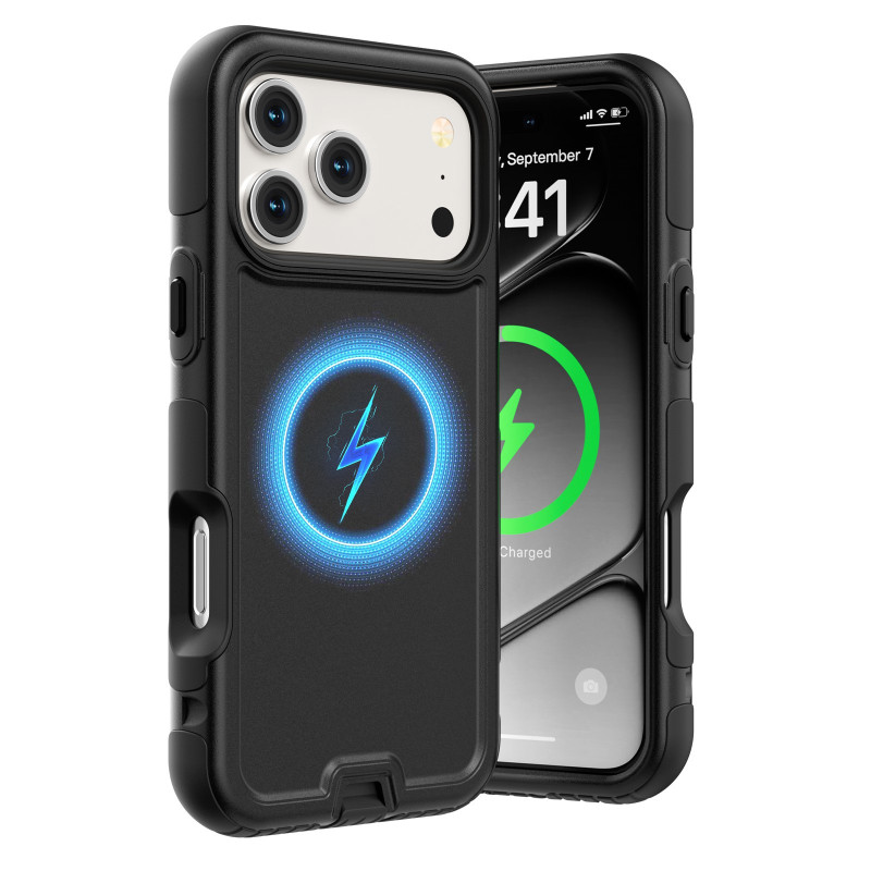 Coque iPhone 18 Pro / 17 Pro Magnétique Antichoc Triple Couche