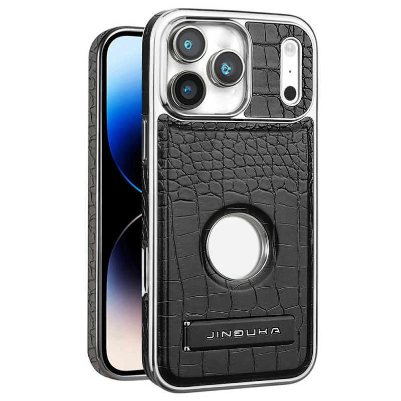 Coque iPhone 18 Pro Max / 17 Pro Max Magnétique Effet Crocodile avec Support