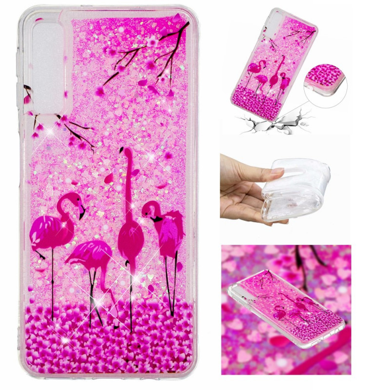 coque samsung a70 flamand rose