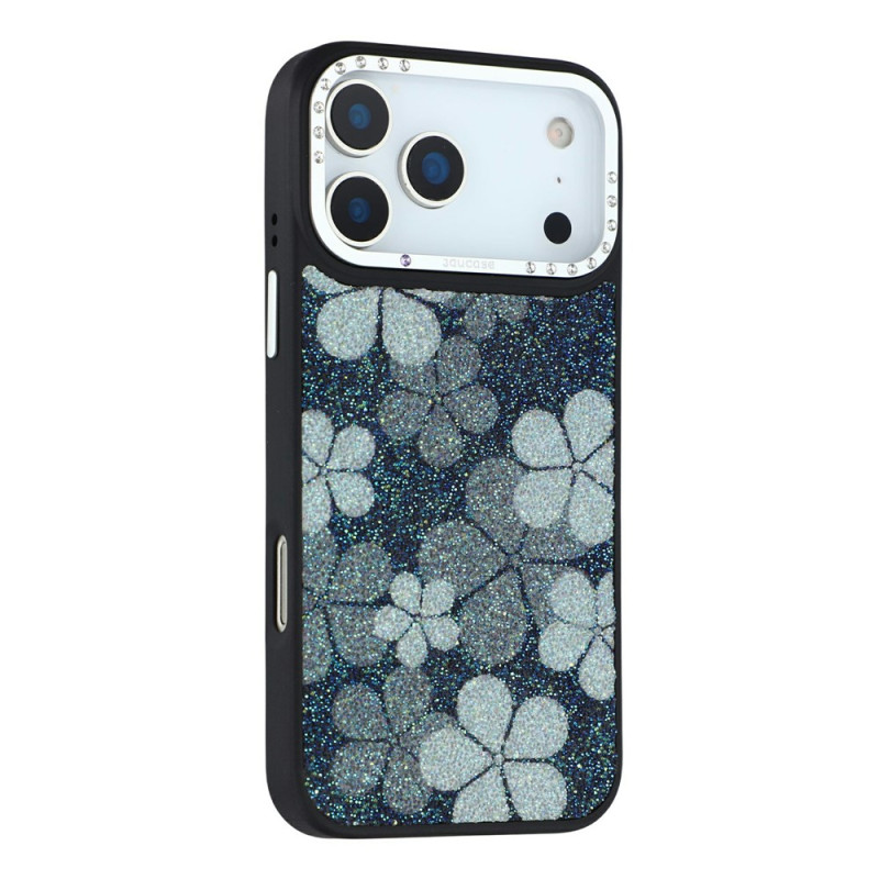 Coque iPhone 18 Pro Max / 17 Pro Max Magnétique Florale avec Strass